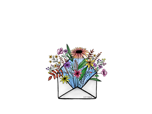 Floral Envelope Sticker