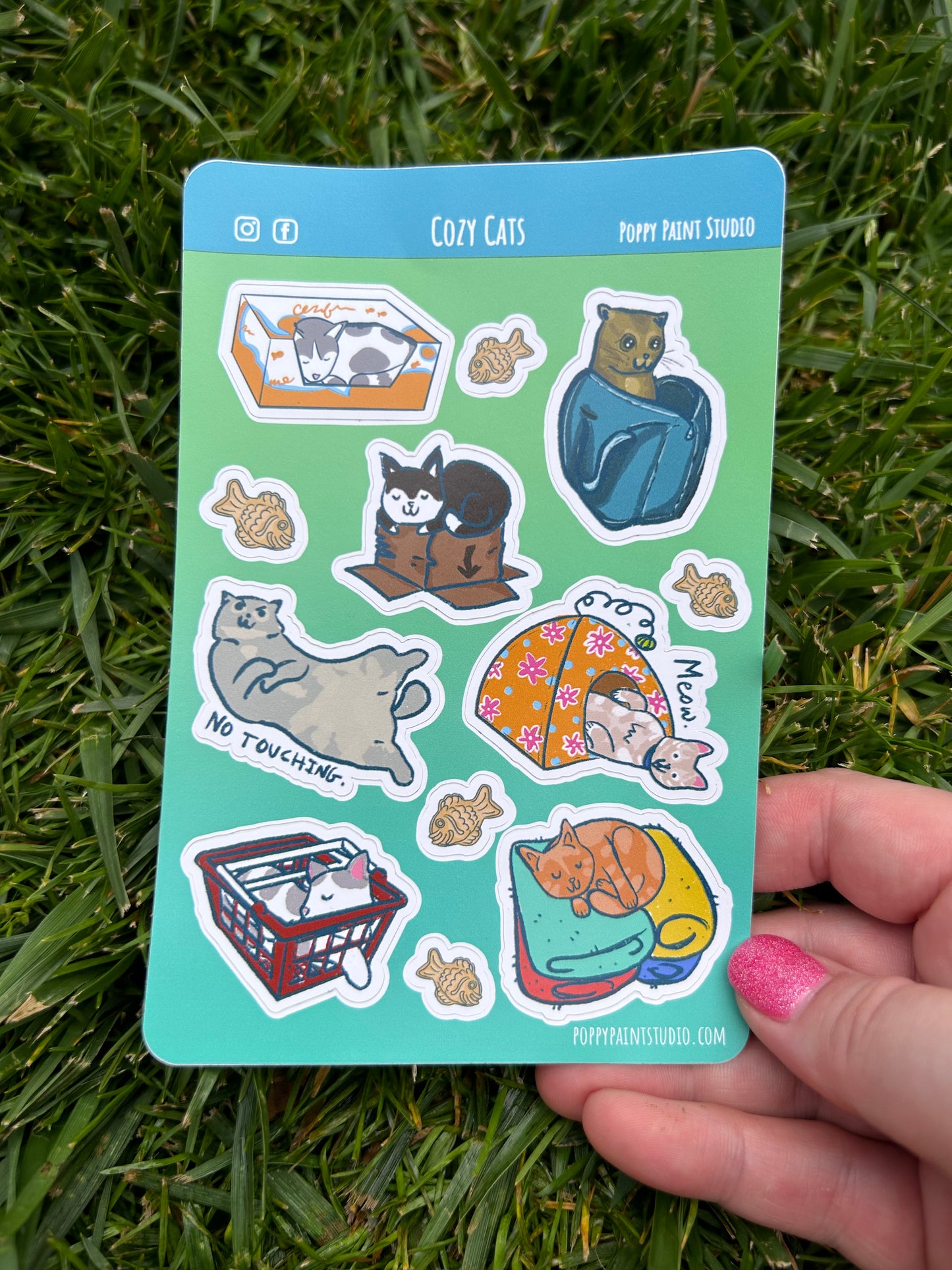 Cozy Cat Sticker Sheet