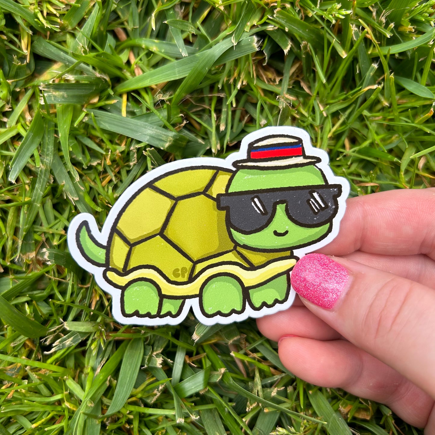 Boater Turtle Sticker